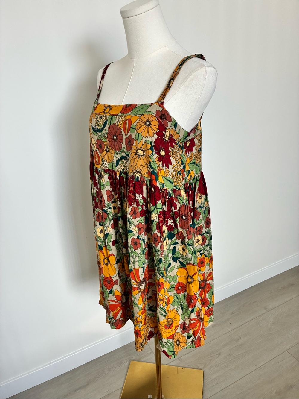 NATURAL LIFE Floral Sundress with Spaghetti Straps - Picture 2 of 5